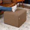 Jaxx Monroe Square Foam Ottoman with Stain Resistant Performance Fabric, Large (24 x 24 x 18)