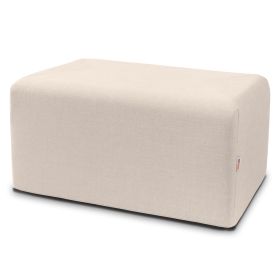 Jaxx Monroe Large Rectangular Foam Ottoman / Coffee Table, (36 x 18) (Color: Mist Light Grey)