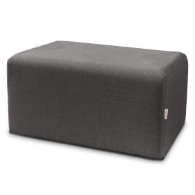 Jaxx Monroe Large Rectangular Foam Ottoman / Coffee Table, (36 x 18) (Color: Ebony)