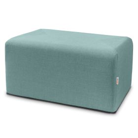 Jaxx Monroe Large Rectangular Foam Ottoman / Coffee Table, (36 x 18) (Color: Lagoon)