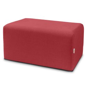 Jaxx Monroe Large Rectangular Foam Ottoman / Coffee Table, (36 x 18) (Color: Poppy Red)