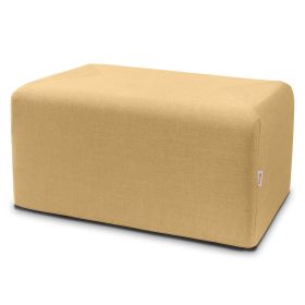 Jaxx Monroe Large Rectangular Foam Ottoman / Coffee Table, (36 x 18) (Color: Wheat Gold)