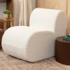 Jaxx Toccoa Chair - Luxurious Modern Sculpted Seating with Plush Sherpa Cover