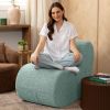 Jaxx Toccoa Chair - Luxurious Modern Sculpted Seating with Plush Sherpa Cover