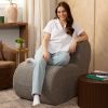 Jaxx Toccoa Chair - Luxurious Modern Sculpted Seating with Plush Sherpa Cover