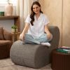 Jaxx Toccoa Chair - Luxurious Modern Sculpted Seating with Plush Sherpa Cover