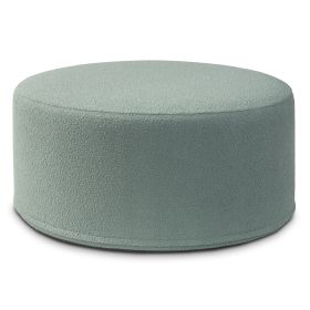 Jaxx Candler Round Couch Ottoman – Oversized Giant Coffee Table & Foot Rest, 36”, Luxe Boucle, Boucle (Color: Boucle Green)