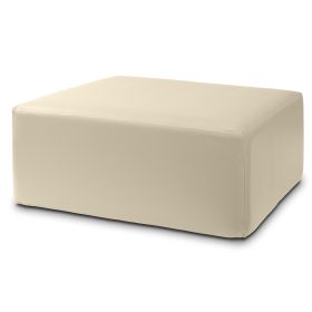 Jaxx Fairlie Couch Ottoman - Oversized Square Foam Coffee Table Ottoman, 36", Premium Faux Leather (Color: Natural)