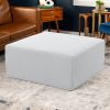 Jaxx Fairlie Couch Ottoman - Oversized Square Foam Coffee Table Ottoman, 36" , Luxe Boucle, Boucle