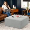 Jaxx Fairlie Couch Ottoman - Oversized Square Foam Coffee Table Ottoman, 36" , Luxe Boucle, Boucle