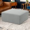 Jaxx Fairlie Couch Ottoman - Oversized Square Foam Coffee Table Ottoman, 36" , Luxe Boucle, Boucle