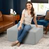 Jaxx Fairlie Couch Ottoman - Oversized Square Foam Coffee Table Ottoman, 36" , Luxe Boucle, Boucle