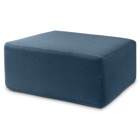 Jaxx Fairlie Couch Ottoman - Oversized Square Foam Coffee Table Ottoman, 36" , Luxe Boucle, Boucle (Color: Boucle Navy)