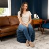 Jaxx Paran Pouf - Fluffy Faux Fur Ottoman for Modern Interior Design - Regular