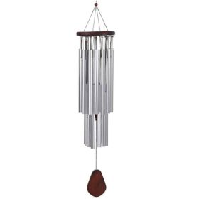 1pc Handmade Hanging Wind Chimes With 27 Tubes For Outside Decoration Tuned Wind Chime, Outdoor Decor (Color: Silvery)