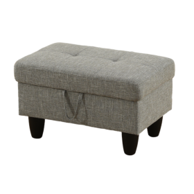 Upholstered Storage Ottoman with Legs (Color: as Pic)