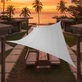 Artpuch Custom Size Light Gray Sun Shade Sail Triangle Canopy 185 GSM Durable Fabric UV Block Awning for Outdoor Patio Garden Backyard (Customized Ava (Color: Light Gray, size: 09'x22')