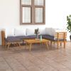 8 Piece Patio Lounge Set with Cushions Solid Acacia Wood