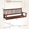 3-Person Wooden Outdoor Porch Swing with 800 lbs Weight Capacity