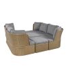 U_Style Customizable Outdoor Patio Furniture Set, Wicker Furniture Sofa Set with Thick Cushions, Suitable for Backyard, Porch.