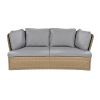 U_Style Customizable Outdoor Patio Furniture Set, Wicker Furniture Sofa Set with Thick Cushions, Suitable for Backyard, Porch.