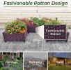 Plastic Raised Garden Bed, Set Planter Grow Boxes for Indoor & Outdoor Vegetable Fruit Flower Herb Growing Box