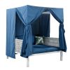 Outdoor Patio Sunbed with Curtains, High Comfort, Suitable for Multiple Scenarios