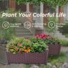 Plastic Raised Garden Bed, Set Planter Grow Boxes for Indoor & Outdoor Vegetable Fruit Flower Herb Growing Box